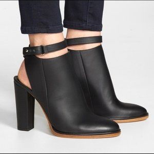 Vince Black Joanna Ankle Strap Heeled Booties 5.5